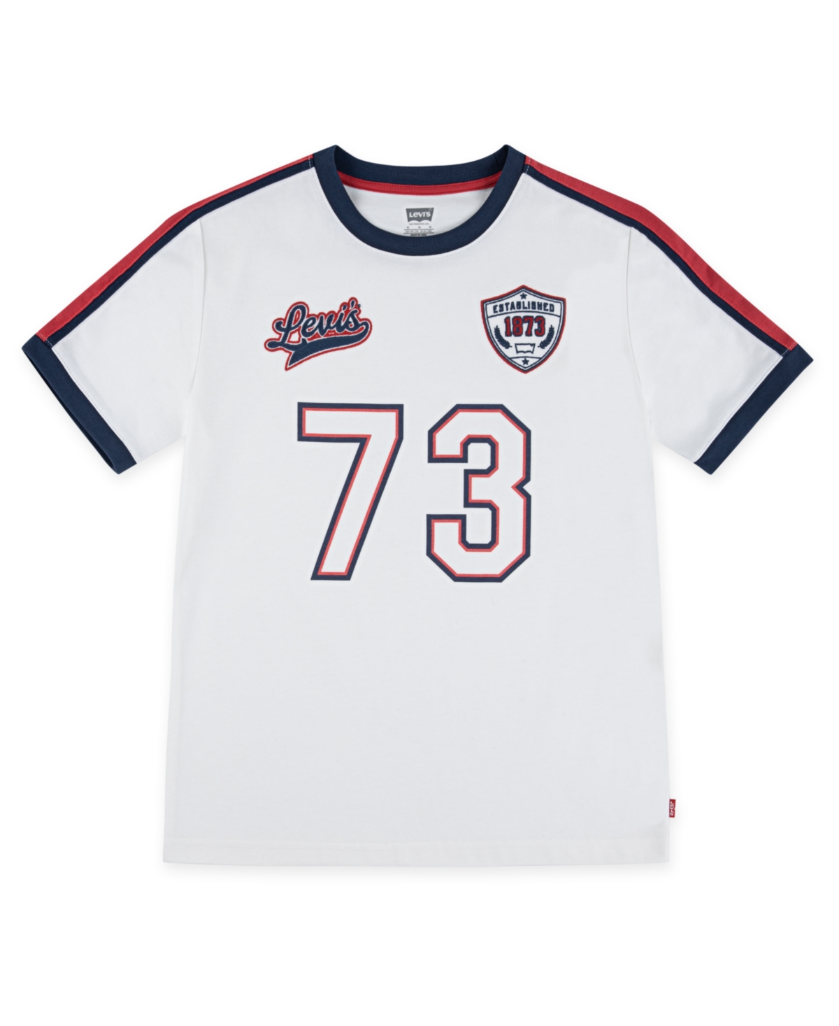Levi's Big Boys Varsity Soccer Short Sleeve T-shirt In White