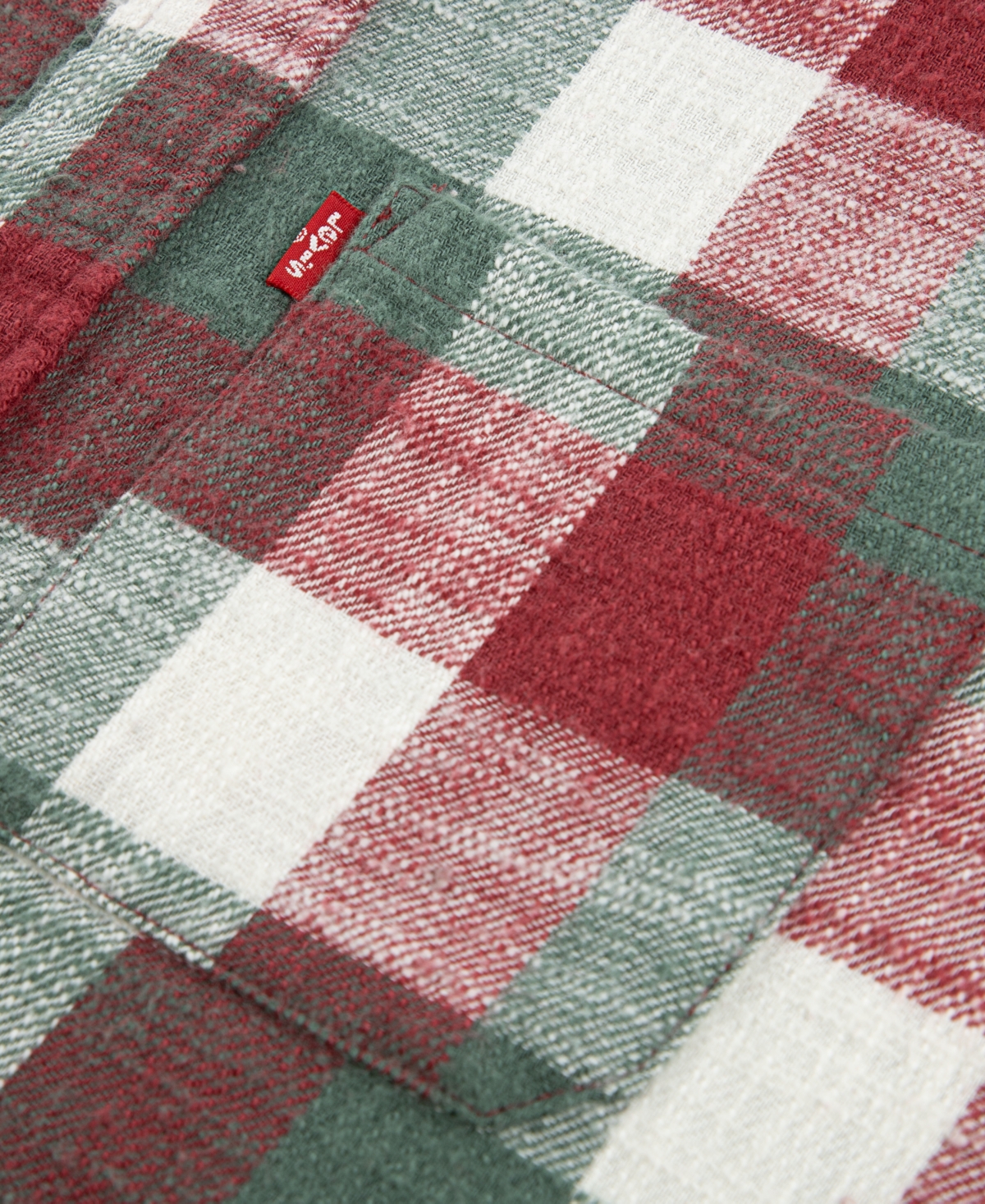 Levi's Levis Buffalo Check Flannel Shirt Big Boys S-xl S In Red