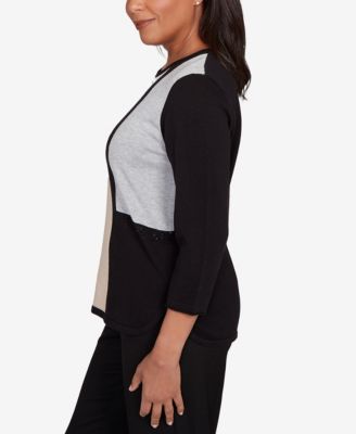 Women's Classic Color Block Long Sleeve Sweater