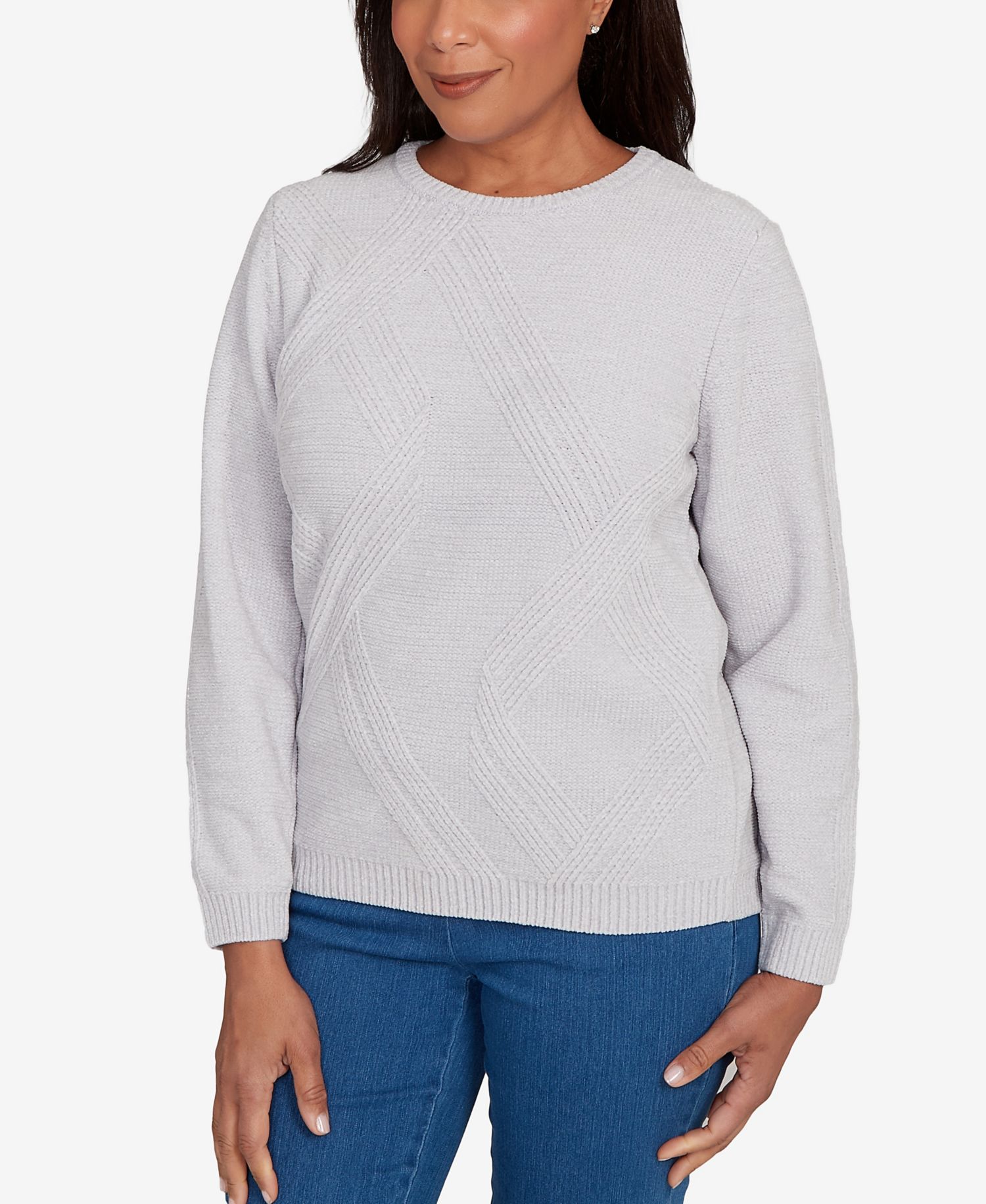 Women's Classic Cable Chenille Pullover Sweater