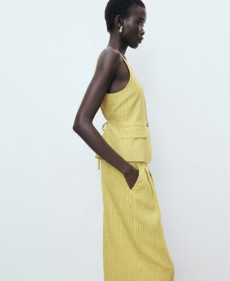 Women's Striped Straight Suit Pants