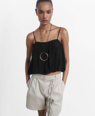 MANGO - Women's Balloon Crop Top