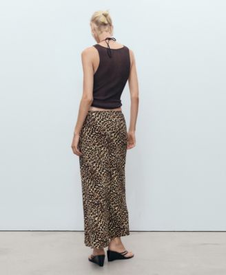Women's Animal-Print Midi-Skirt