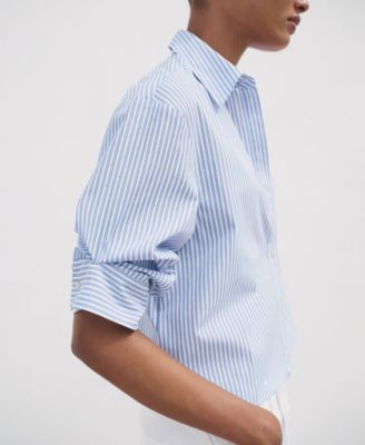 Women's Rhinestone Cropped Shirt