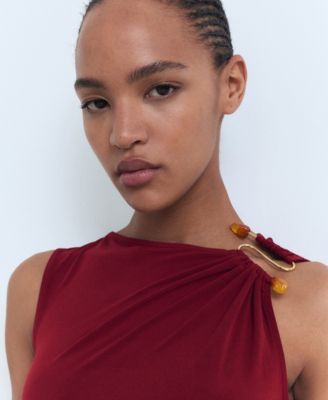 Women's Jewel Detail Midi Dress