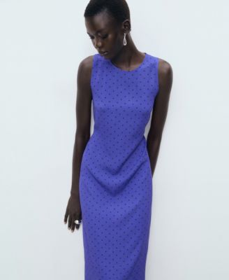 Women's Polka Dot Midi Dress