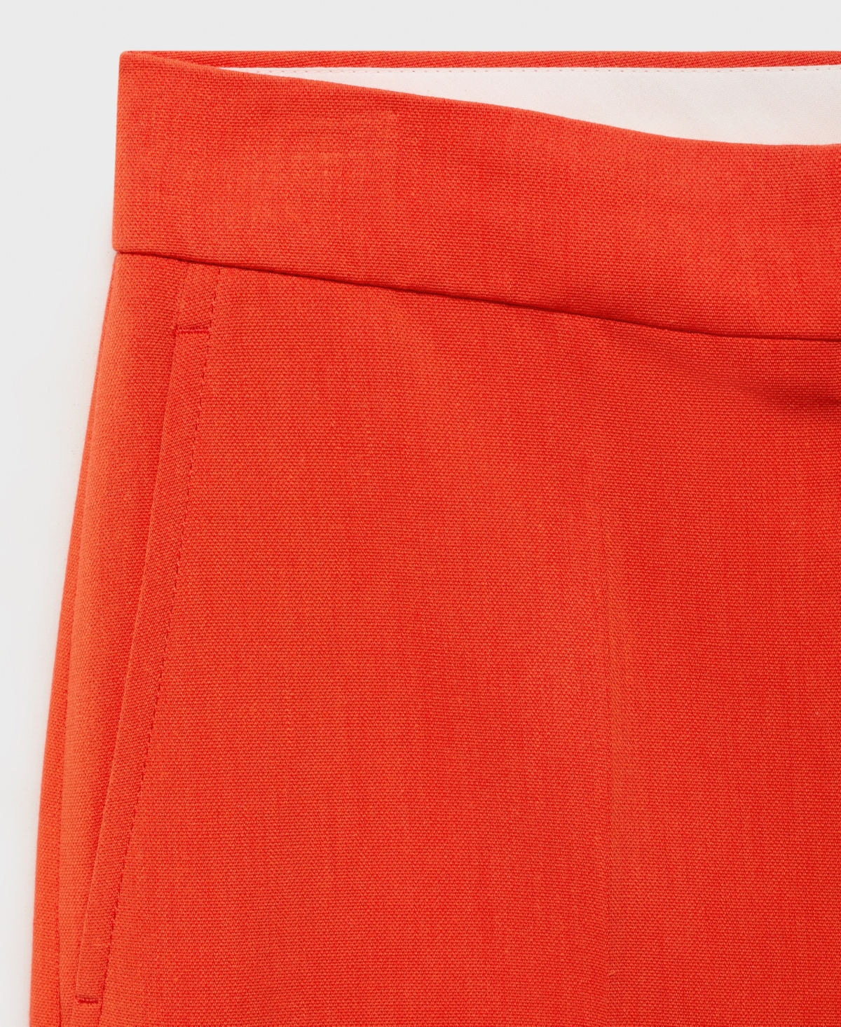 Mango Pleated Straight Leg Pants In Red