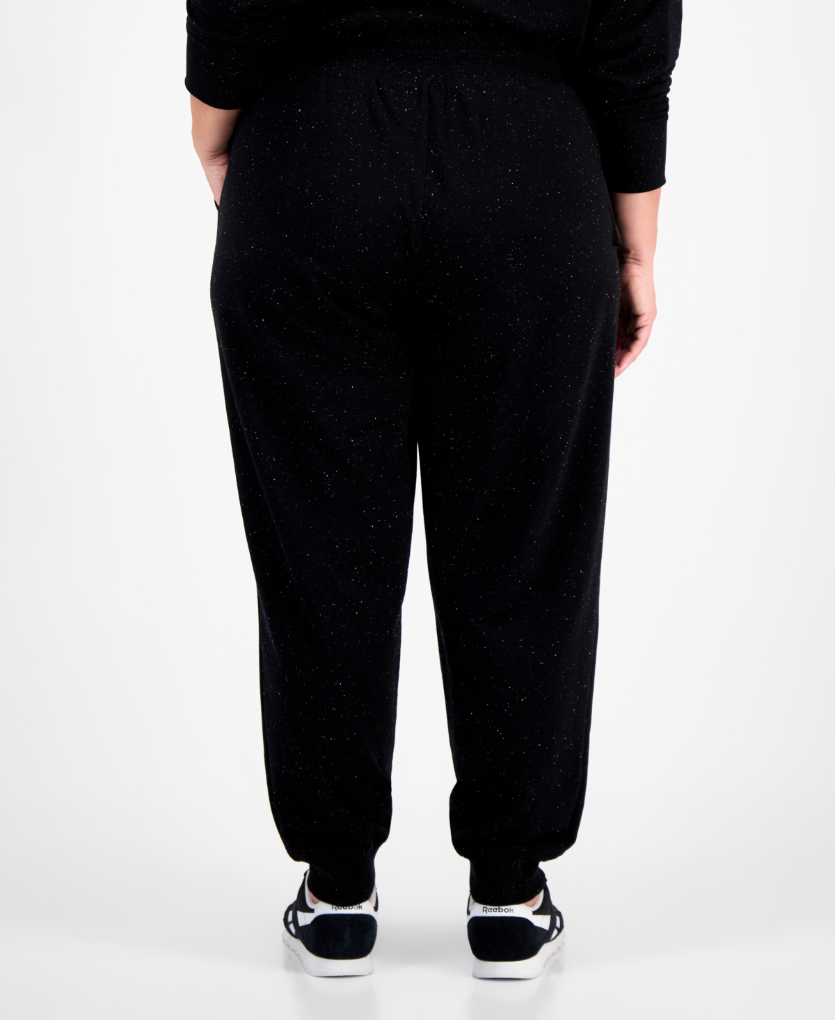 Id Ideology Plus Size Neppy Fleece Jogger Pants, Macy's Exclusive In Gray