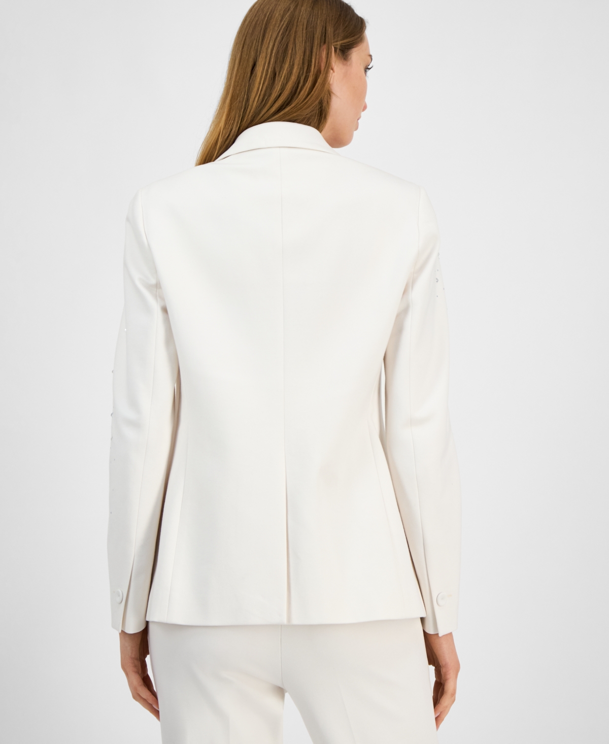 Anne Klein Women's Embellished One-button Jacket In White