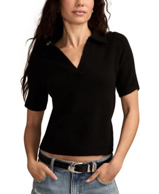 Lucky Brand - Women's Cloud Soft Collared Sweater T-Shirt