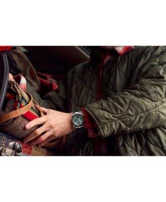 Men's Promaster Tsuno Chronograph Black Leather Strap Watch 44.5mm