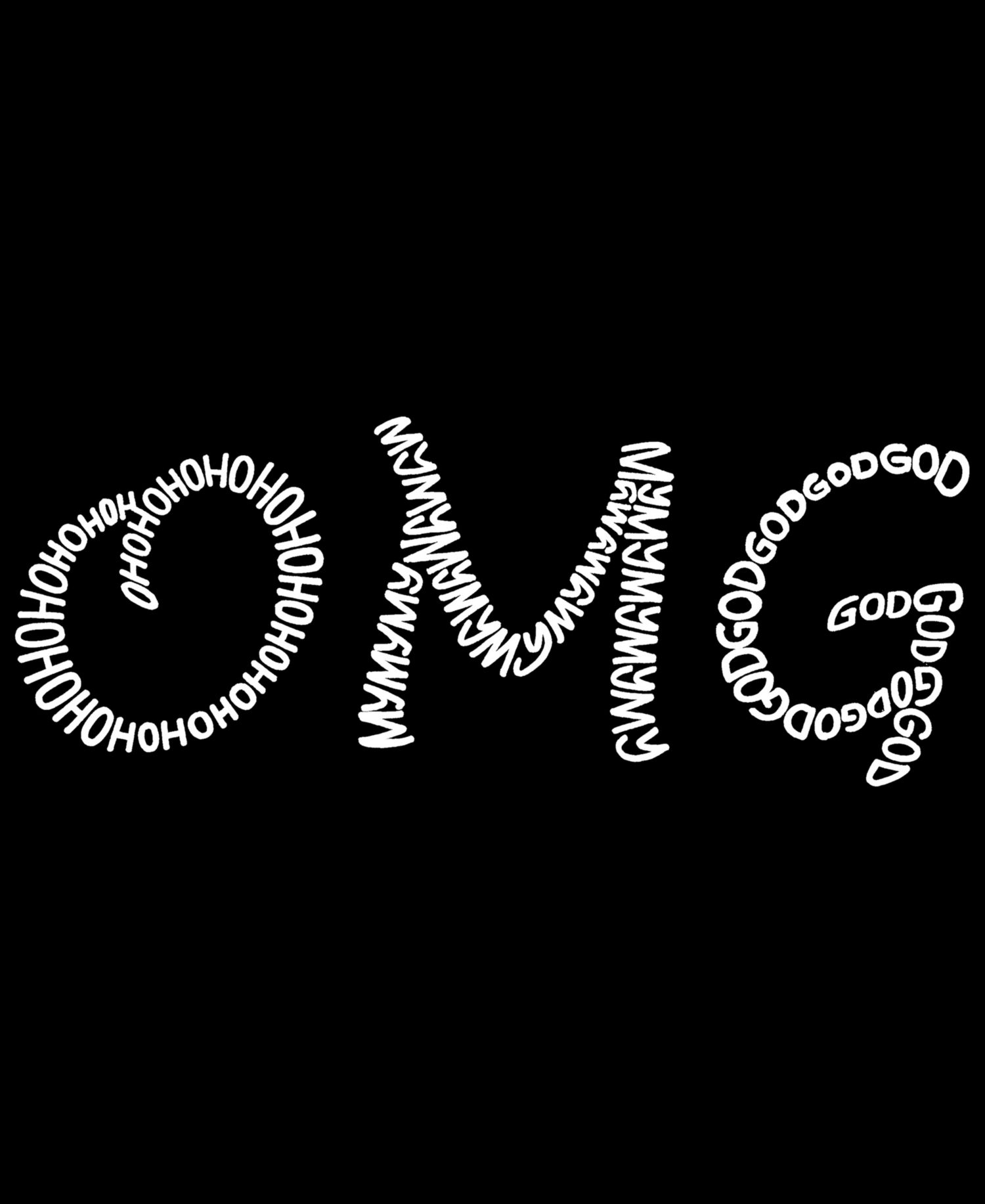 Plus Size OMG Word Art T-Shirt