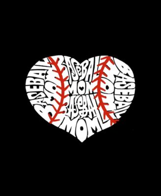 Plus Size Baseball Mom Word Art T-Shirt