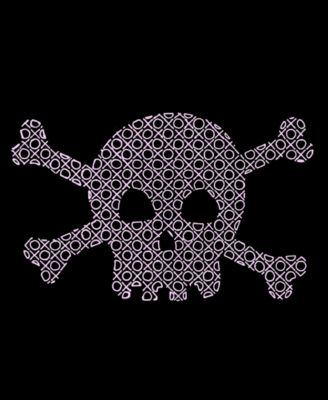 Plus Size XOXO Skull Word Art T-Shirt