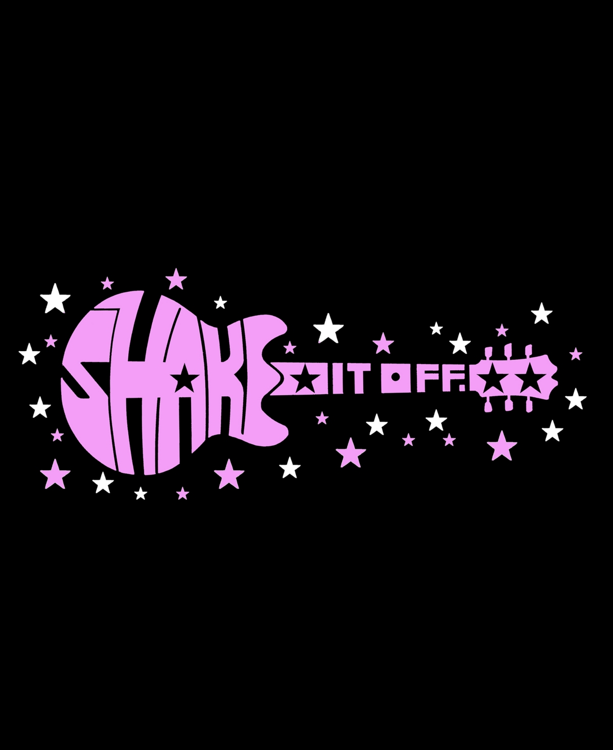 La Pop Art Plus Size Shake It Off Word Art T-shirt In Black