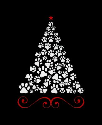 Plus Size Paw Christmas Tree Art T-Shirt