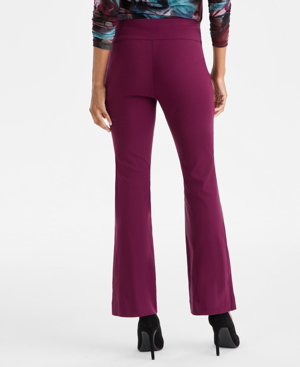 Inc International Concepts Petite Mid-rise Bootcut Pants, Petite & Petite Short, Created For Macy's In Purple
