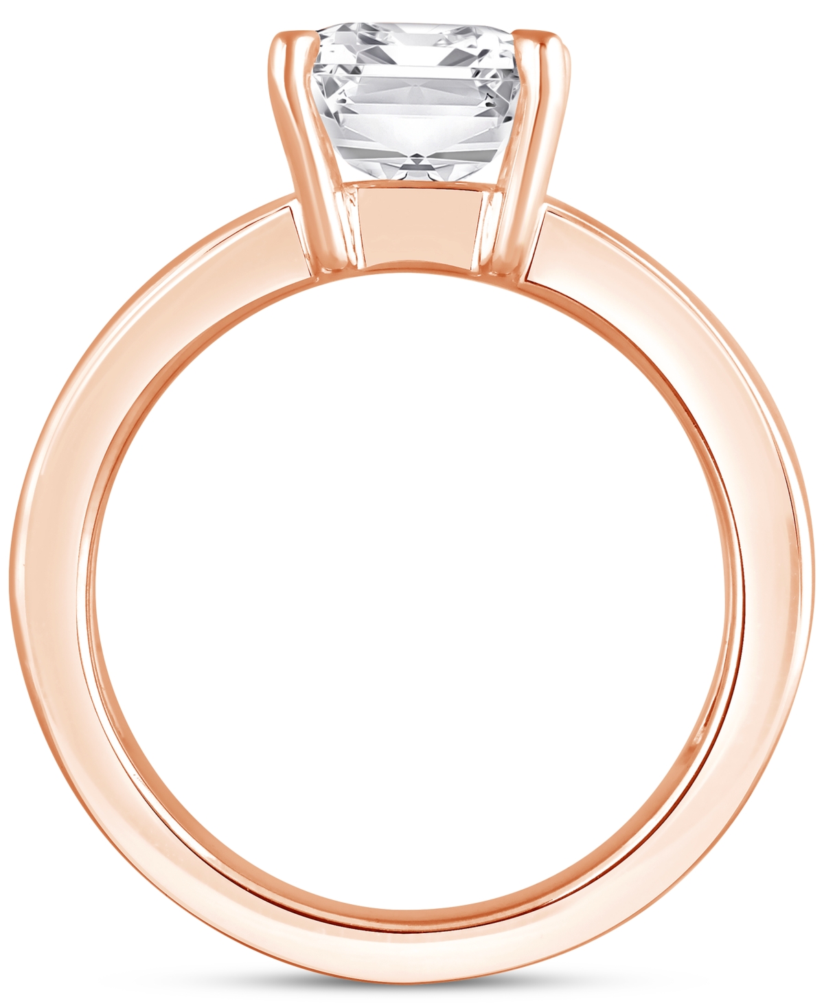 Badgley Mischka Certified Lab Grown Diamond Emerald-cut Solitaire Engagement Ring (3-1/2 Ct. T.w.) In 14k Gold In Gold