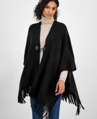 Solid Ribbed Toggle Topper, Macy's Exclusive