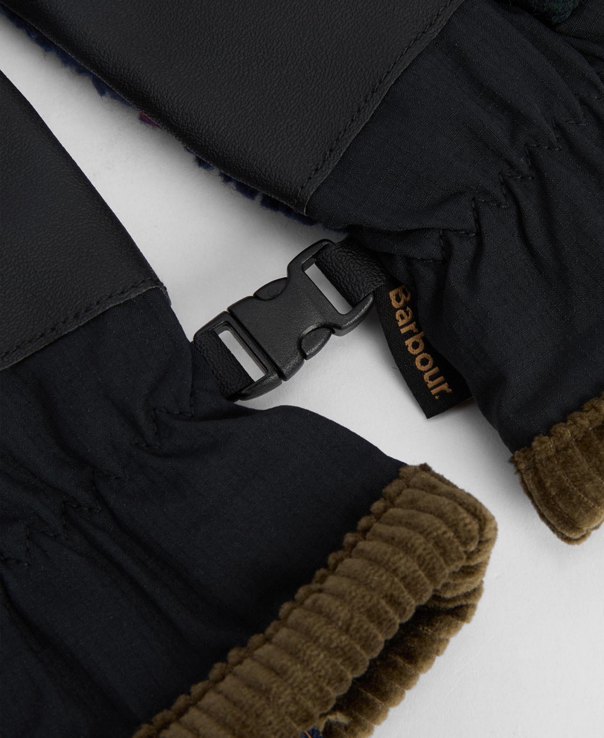 Barbour Field Tartan Fleece Gloves In Multi