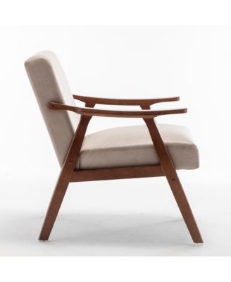 Mid-Century Modern Chair with Solid Wood Frame