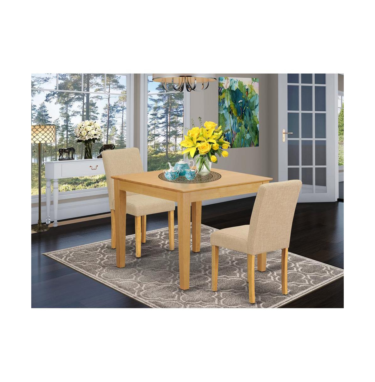 East West Furniture Dining Room Set Oak