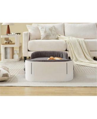 White and Gray Cat Couch Bed with Removable Mattress Cover Suitable for Mid  Animal