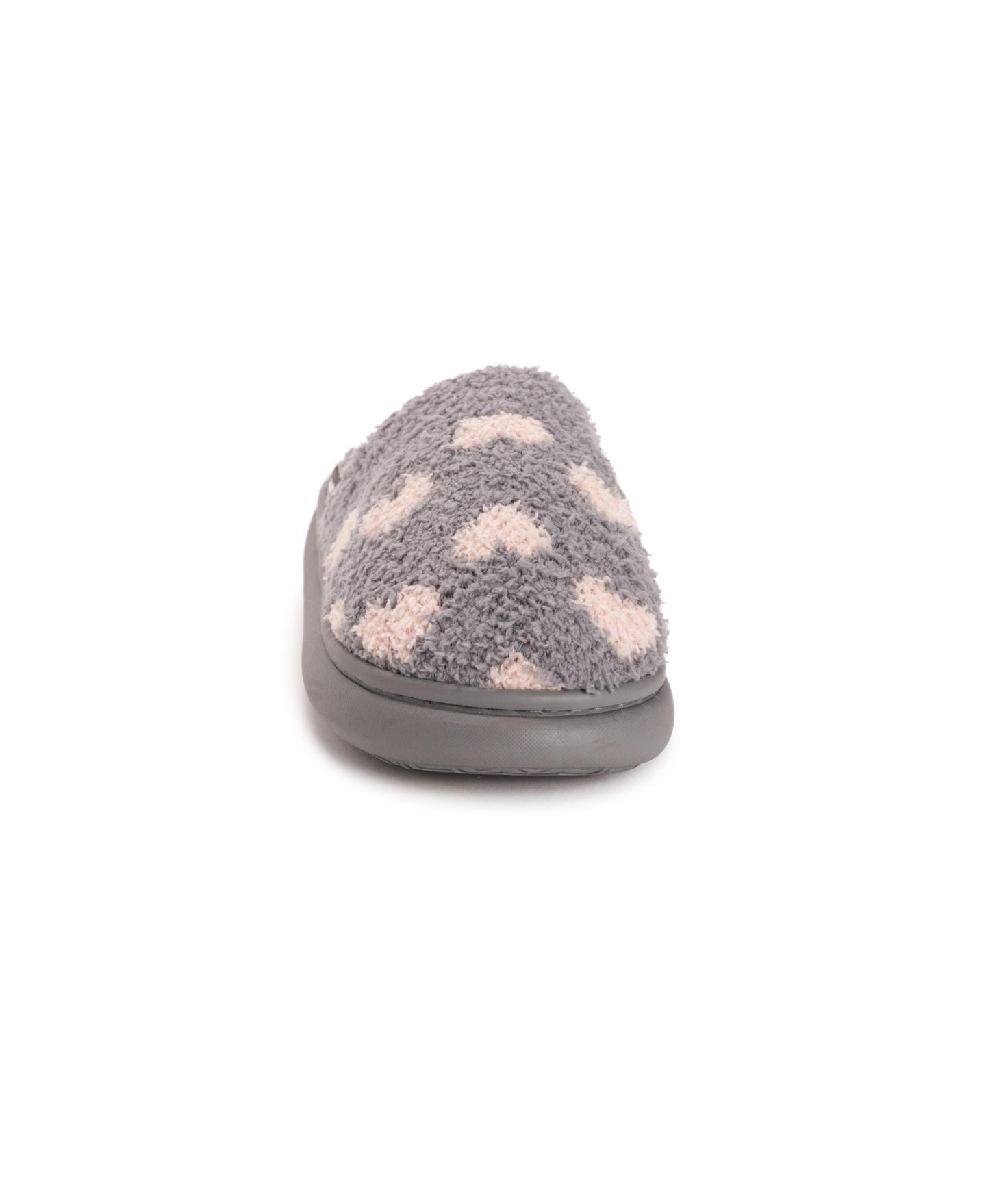 Женские домашние тапочки Muk Luks Cori Cozy, цвет: Серый / Розовый — фото 4