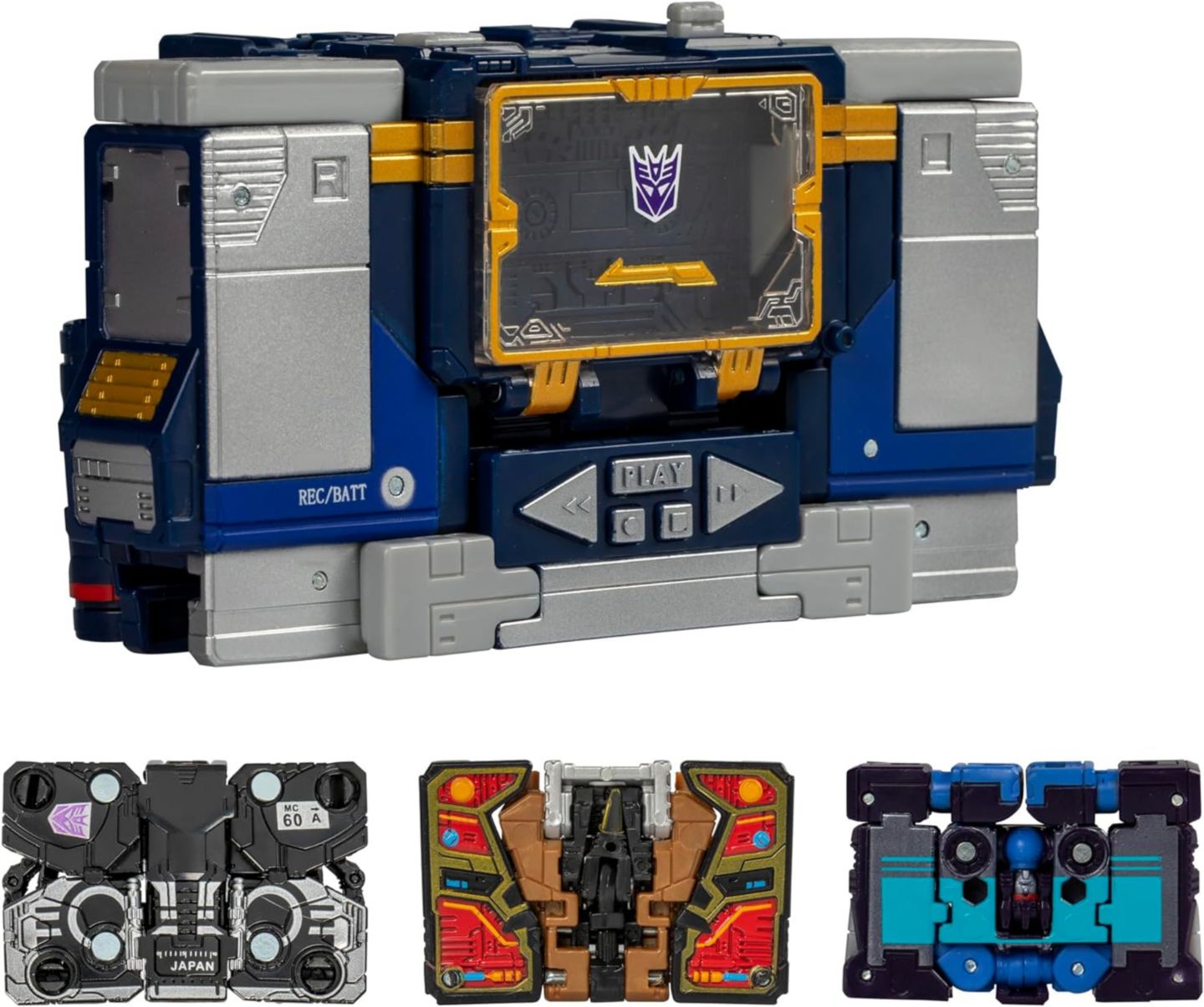 Детские фигурки Transformers G1 Universe Soundwave Voyager Class 4-Piece Set Action Figure, Ages 8+ — фото 2