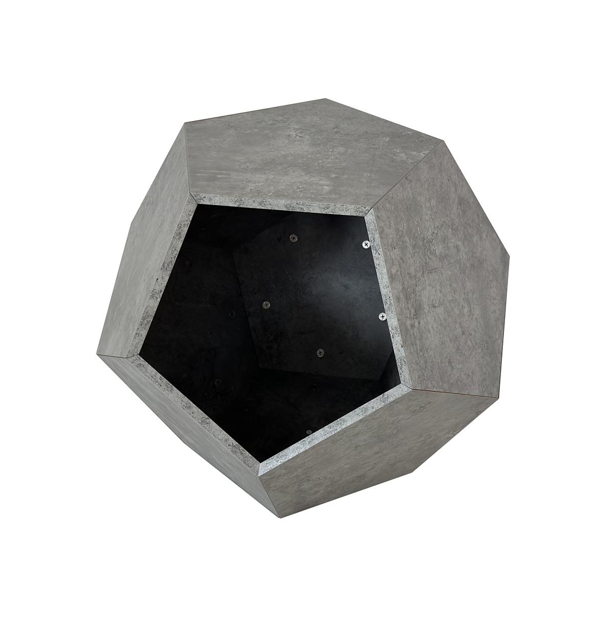 Aostirmotor 25.98 in W. Cement Gray Modern Pet Furniture Cat Carrier Sofa Side Table