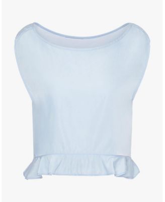 Boat Neck Ruffle Top