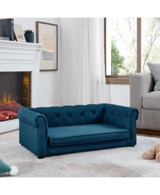 Elevated Dog Sofa Bed Modern Design for Small Dogs Blue