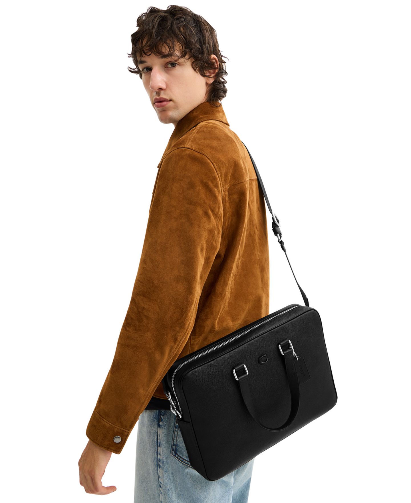 Мужская сумка COACH Caden Brief Crossgrain Leather — фото 5