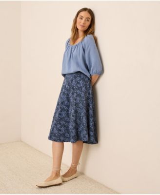 Women's Fit & Flare Midi Skirt