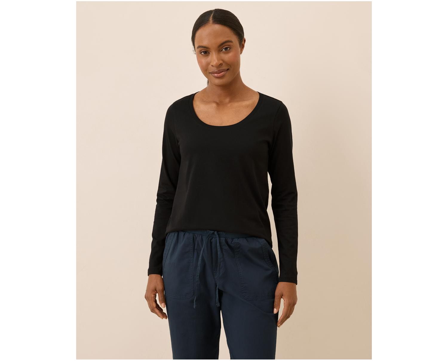 Women's Organic Cotton Softspun Long Sleeve Scoop Neck Tee