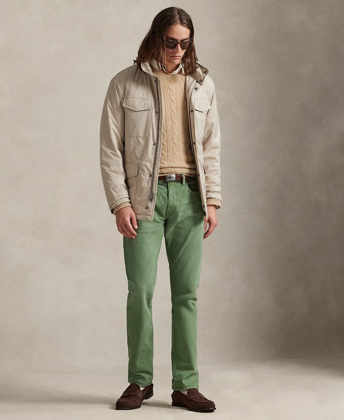 Polo Ralph Lauren Men's Varick Slim Straight Stretch Jeans In Green