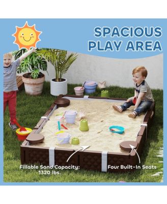 Recgular Kids box with Cover, 4 Seats, Bottom Liner,