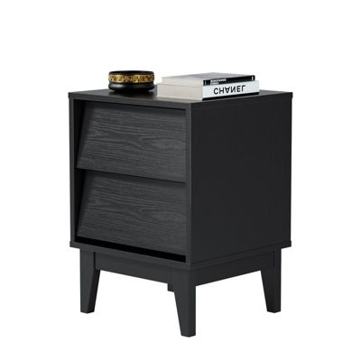 CASAINC 2-Pc. Storage Cabinet End Table Set with Bevel Design