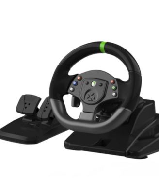 Gaming Racing Wheel for Xbox 360, PS3, PC & Switch – 180&deg; Rotation with Pedals & Shifter, Adjustable Height & Tilt, Vibration Feedback