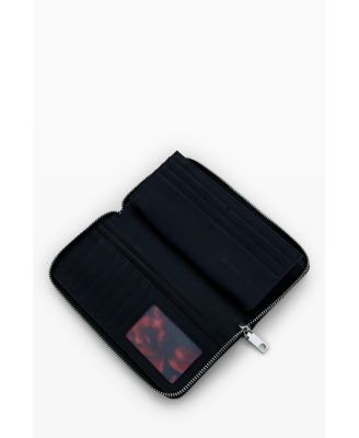 Women's Large perforated studded wallet