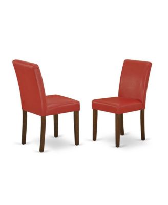 5 Pc Dining Set with Drop Leaf Table and PU Leather Upholstered High Back Chairs, Rectangular Wood Table