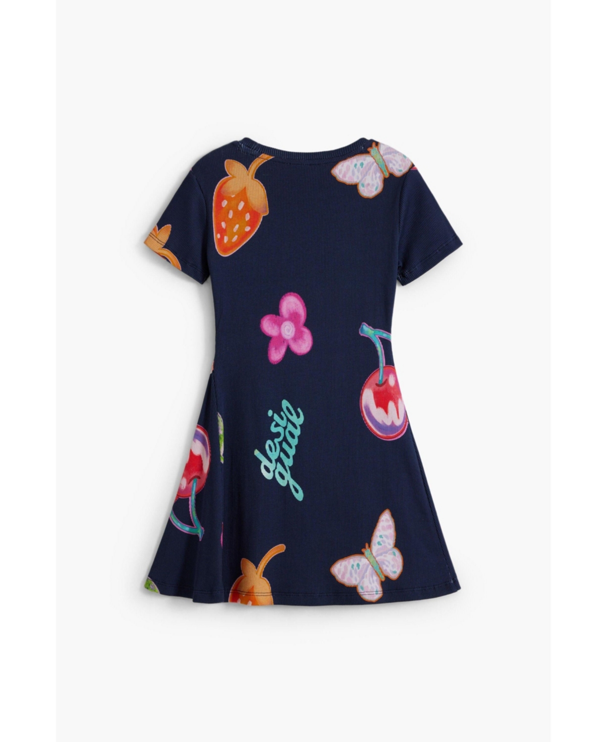 Desigual Girls Girls's Fruit Skater Dress In Blue