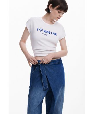 Women's Baggy wrap-style jeans
