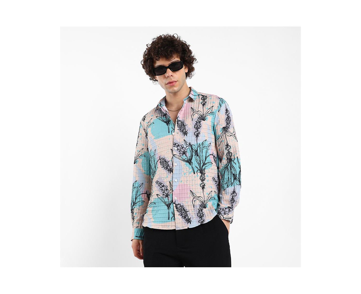 Men's Sprig-Waffle Shirt