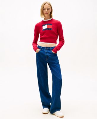 Women's Sparkle Flag Logo Sweater