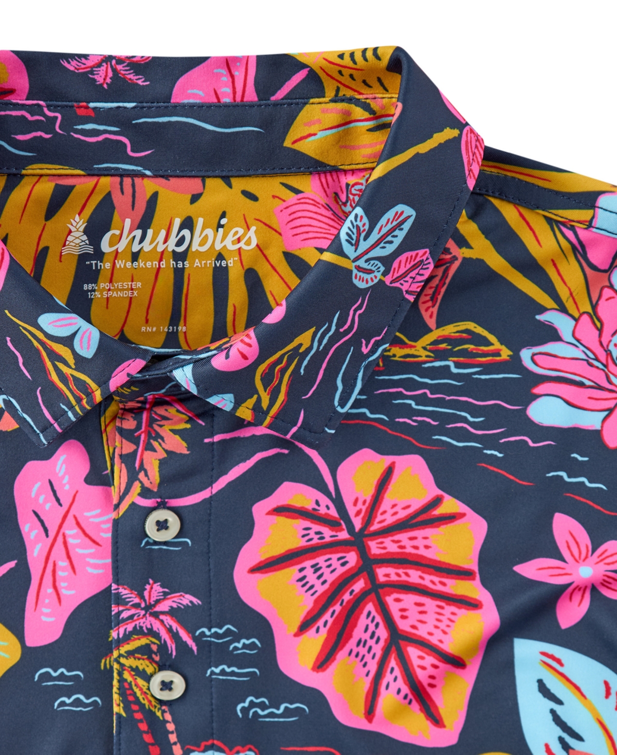 Chubbies Men's The Leafscape Performance Polo Shirt