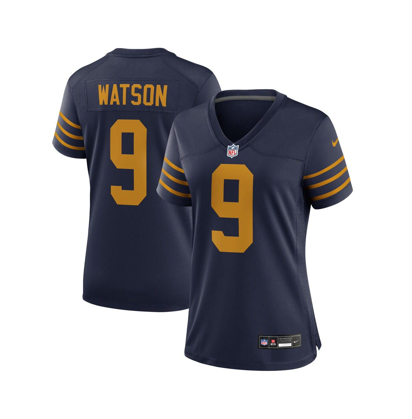 Женский топ Nike Christian Watson Navy Green Bay Packers The 1923 Classic Game Jersey — фото 1