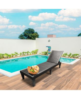 Outdoor Chaise Lounge Chair - for Poolside Tanning, Sunbathing, or Relaxing