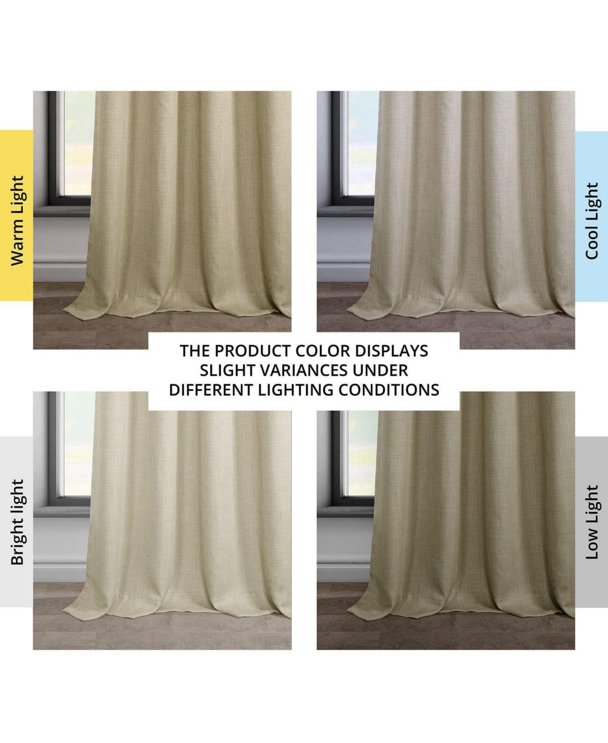 Half Price Drapes Grommet Textured Faux Linen Room Darkening Curtain