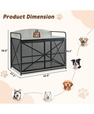 43 in. Heavy Duty Wooden Large Dog Crate Dog Kennel for Large Medium Dog